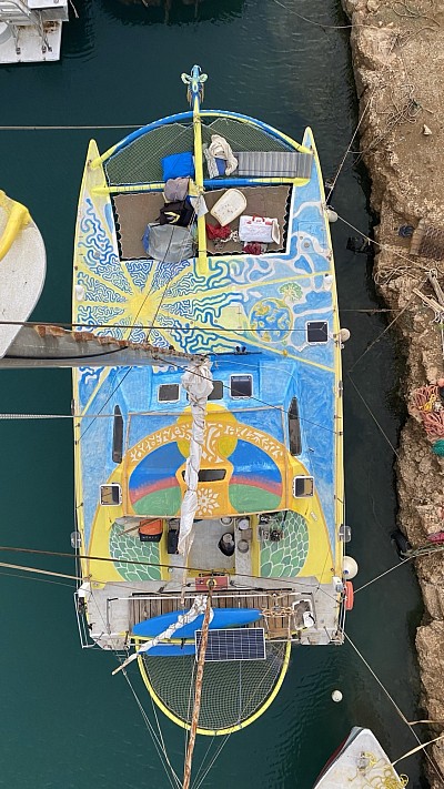 Fresque peinte sur le voilier