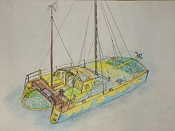 Plan de transformation du catamaran